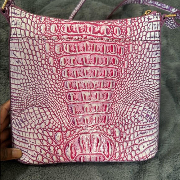 Brahmin Pink Crocodile Embossed Shoulder Bag Set - Picture 6 of 12